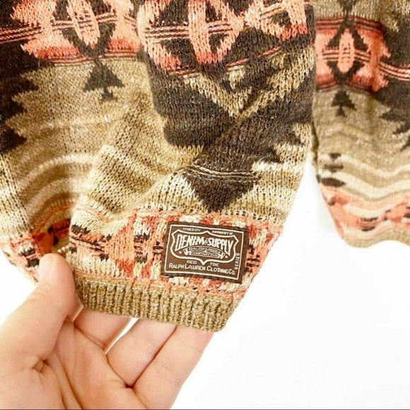 RL Denim & Supply Southwestern Print Henley Top - Picture 3 of 8